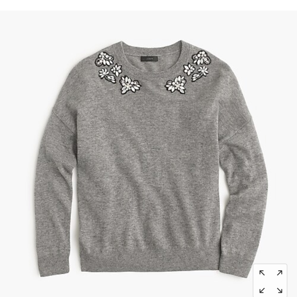 J.CREW Opal Embellished Sweater